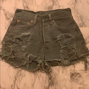 Levi’s Distressed High Waisted Shorts